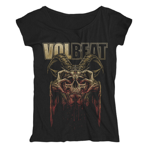 Bleeding Crown Skull by Volbeat - Girlie Shirt Loose Fit - shop now at Volbeat store